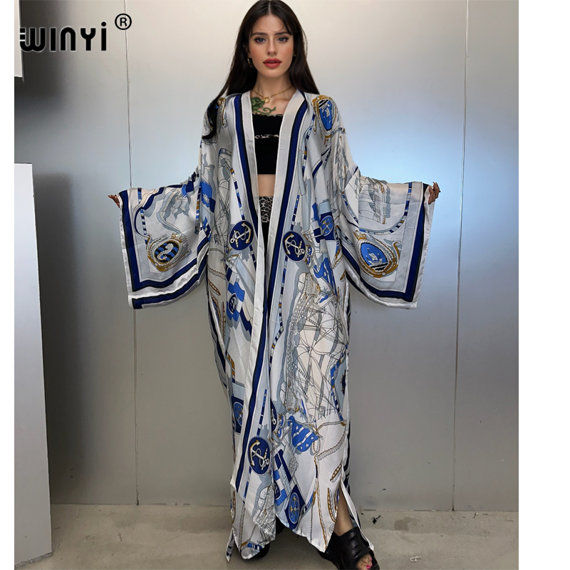 Cover Up Kaftan - Кимоно WINYI, летний кафтан, пляжная одежда,