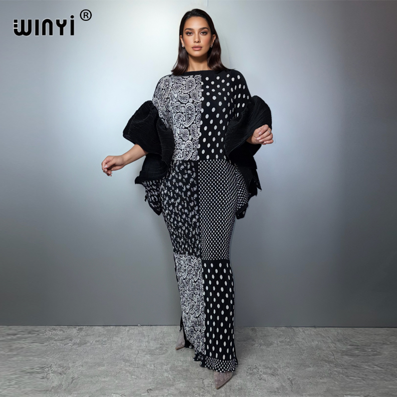 Cover Up Kaftan - Элегантное плиссированное платье WINYI с эластичной