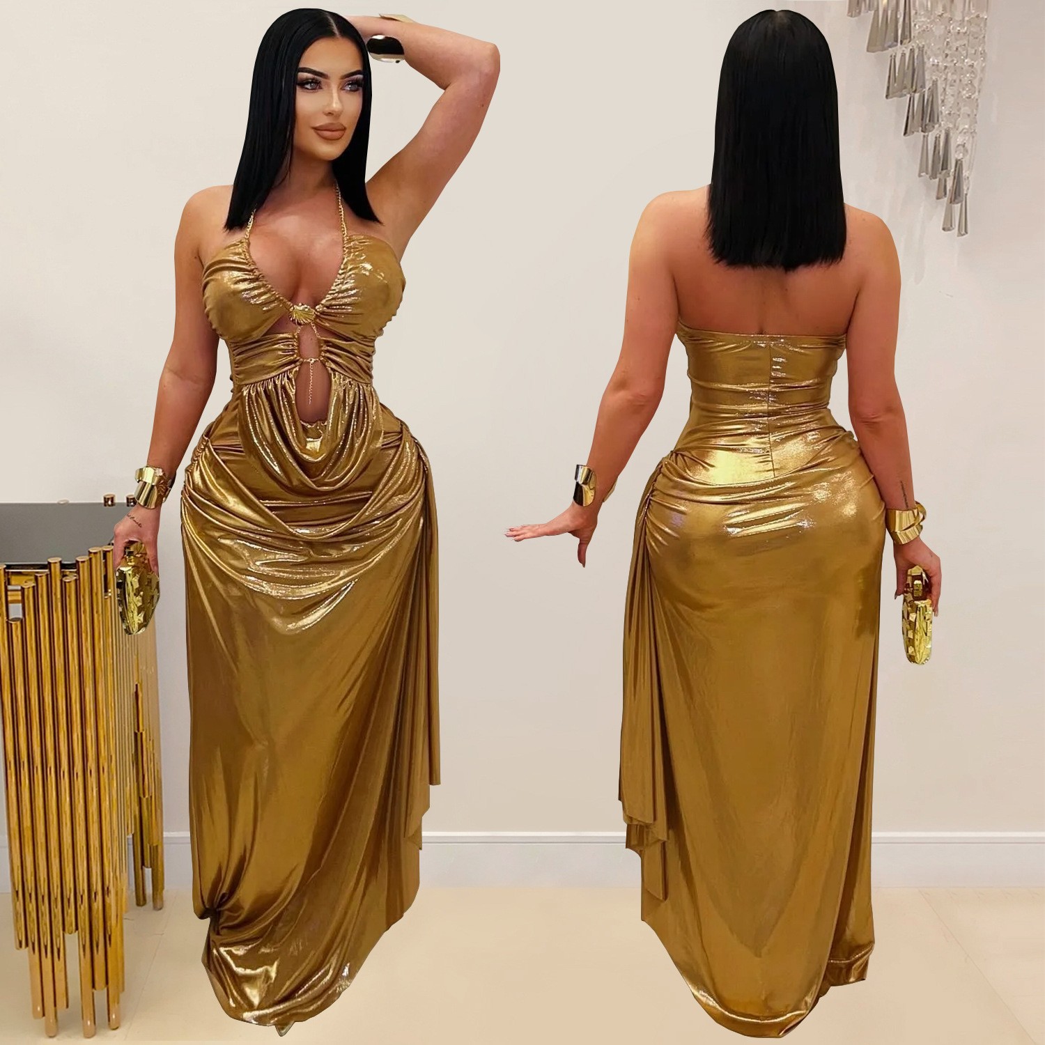 Maxi Dress Halter - Вечернее платье для выпускного бала/свадьбы, с