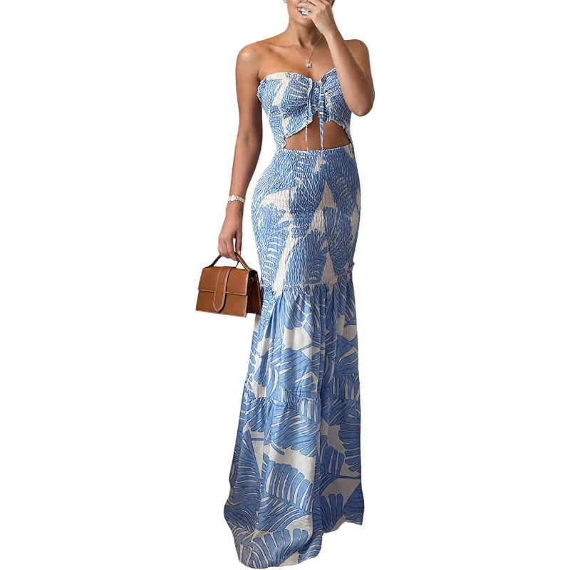 Платье CHICME с цветочным прин – обзор и цена Maxi Dress Halter