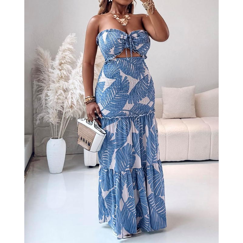 Платье CHICME с цветочным прин – обзор и цена Maxi Dress Halter